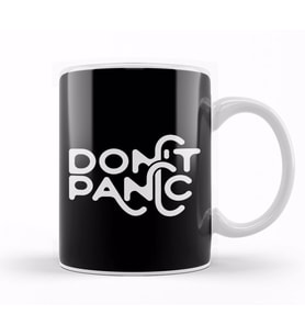 Must Read Book Covers Don't Panic Hitchhikers Guide To The Galaxy Kupa Bardak Porselen