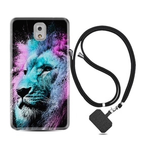 Samsung Note 3 4 5 8 9 20 Ultra 10 Lite Kılıf Boyun Askılı Silikon Pink Blue Leon 1603