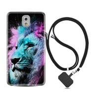 Samsung Note 3 4 5 8 9 20 Ultra 10 Lite Kılıf Boyun Askılı Silikon Pink Blue Leon 1603
