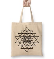 Sri Yantra Sri Chakra Bez Çanta Uzun Saplı