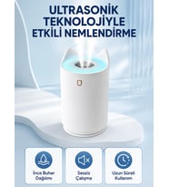 Hava Nemlendirici Ultrasonik Aroma Difüzör 7 Renk LED Işıklı Gece Lambası