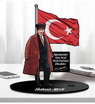 BK Gift Kişiye Özel Atatürk ve Öğretmenler Günü Tasarımlı Karikatür Biblo-2, Öğretmene Hediye