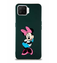 Oppo A73 Soft Premier Kapak Minnie Mouse-D Tasarımlı Silikon Kılıf - Yeşil (Şeffaf)