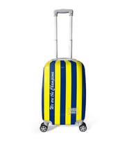 CORAL HIGH 16562 SARI LACİVERT ÇUBUKLU TARAFTAR DESENLİ KABİN BOY (50cm) VALİZ
