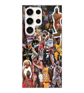 Samsung Galaxy S23 ULTRA Uyumlu Basketbol Tasarımlı Şeffaf Telefon Kılıfı