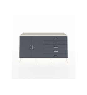 Kronos Konsol 4 Raflı 5 Çekmeceli 2 Kapaklı 176x59x99 Aytaşı-Antrasit