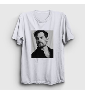 Presmono Unisex Beyaz Grayscale Henry Cavill T-Shirt 358900tt