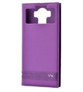 Zore V10 ile Uyumlu Elite Serisi Pencereli Kapaklı Kılıf -Mor