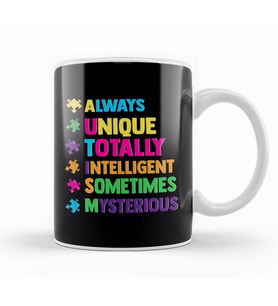 Cute Always Unique Awesome Autism Awareness Month Kupa Bardak Porselen
