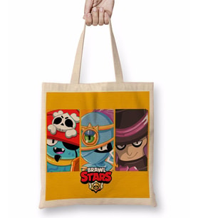 Brawl Stars Mystıc Characters Bez Çanta Uzun Saplı