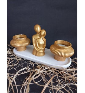 GOLD FİJİ SEVGİLİ MUMLUK SET
