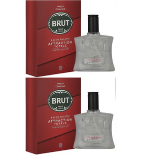 Brut Parfüm Erkek/Men 100ML Attraction Totale Edt (Kırmızı) (2 Li Set)