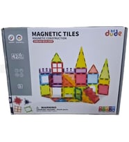 Manyetik Tiles Renkli 42 Parça Manyetik Yapı Magnetic Bloklar