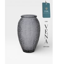 VENA  İthal Cam Vazo 24 cm (Füme)