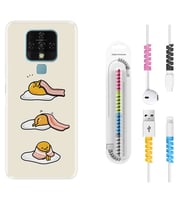 Tecno Camon 16 18P Pova 3 Pova Neo Kılıf Kablo Koruma Spiral Silikon Sweety Egg 1322