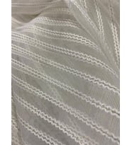 MAKARNA MODEL ALTIN SİMLİ KIRIK BEYAZ RENK HAZIR DİKİLMİŞ PİLELİ TÜL PERDE 300*260