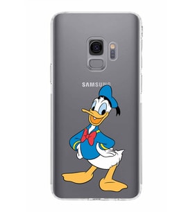 Samsung Galaxy S9  Kamera Korumalı Kapak Donald Duck Tasarımlı  Şeffaf  Kılıf