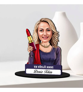 Anneye Hediye En Süslü Anne Karikatürlü Biblo
