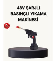 Taşınabilir Basınçlı Yıkama Makinesi – 5m Hortumlu, Köpük Şişeli, 48v Güçlü