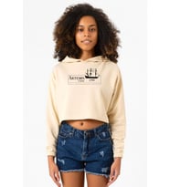 Outlander Artemis Crew Bej Kadın Crop Kapşonlu