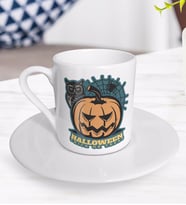 BK Gift Halloween Tasarımlı Türk Kahvesi Fincanı-2
