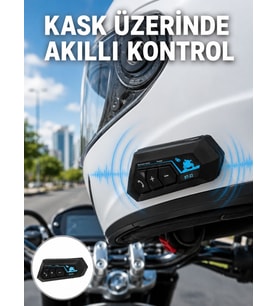 Bluetooth Kask Kulaklığı Intercom 5.0 Bluetooth Android ve İOS Uyumlu Yeni Nesil