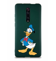 Xiaomi Redmi K20 Pro Soft Premier Kapak Donald Duck-C Tasarımlı Silikon Kılıf - Yeşil (Şeffaf)