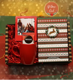 Kişiye Özel Desenli Defter & Kişiye Özel İnstagram Çerçeve & Kupa Bardak & Nescafe Cappuccino Hediye Seti