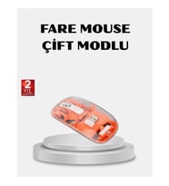 Mey İthalat® Kablosuz Çift Modlu Mouse – Bluetooth 5.0 + 2.4GHz