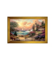 Manzara Temalı Kanvas Tablo 80 x 110 cm Gold Çerçeve