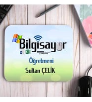 Bilgisayar Öğretmenine Hediye İsimli Mouse Pad (STD)