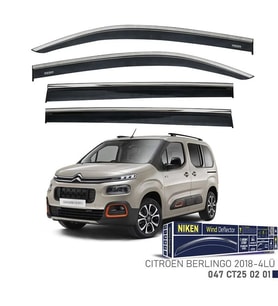 Citroen Berlingo -Rifter 2018 Sonrası Kromlu Cam Rüzgarlığı