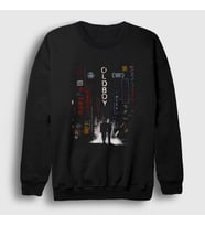 Presmono Unisex Siyah Cover Film Oldboy Sweatshirt 248181tt