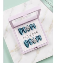 Louésse Teal Glow Bow Takma Tırnak 10’lu Krom Efekt Petrol Yeşili Kurdele Taşlı Elegant Nail