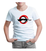 Japon - Fırça Beyaz Çocuk Tshirt