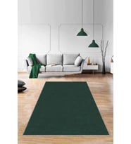 Yeşil Sade Desensiz Kaymaz Tabanlı Dekoratif Halı RV202 - 100 x 160 cm