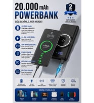 10000 mAh Powerbank 4 USB Çıkışlı Hafif Şık ve Dayanıklı Tasarım