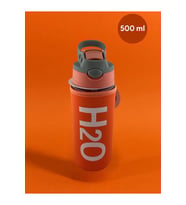 H2o Kılıflı Pipetli Cam Matara 500 ML