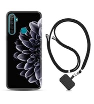 Realme 5i 5 Pro 6i 7 Pro 8 Kılıf Boyun Askılı Silikon Çiçekler 1639