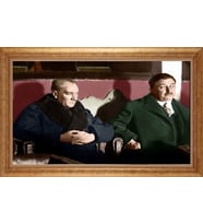 ALTIN ÇERÇEVELİ PASPARTULU TABLO CR1552