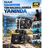 4K Ultra HD Wifi Aksiyon Kamerası 16MP 170° Geniş Açı 30 Metre Su Geçirmez Kutulu Spor Kamerası Dalış Bisiklet Motosiklet Kamerası