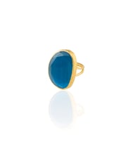 Kadir Jewellery 22 Ayar Altın Kaplama Kadın Fosil Taşlı Yüzük