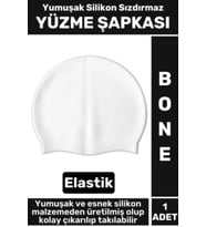 Premium Su Geçirmez Elastik Yumuşak Yüzücü Havuz Deniz Yüzme Şapkası Silikon Bone 1 Adet