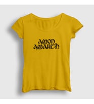 Presmono Kadın Sarı Amon Amarth T-Shirt 8625tt (Sarı)