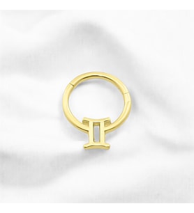 Glorria Altın İkizler Burcu Halka Helix Piercing