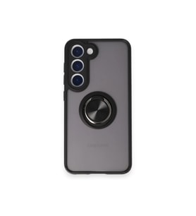 Galaxy M15 Kılıf Montreal Yüzüklü Silikon Kapak - Siyah