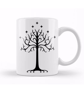 Gondor Ağacı Yüzüklerin Efendisi Kupa Bardak Porselen