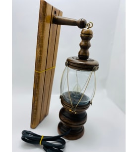 GEMİCİ FENERİ AHŞAP APLİK ELEKTRİKLİ KİŞİYE ÖZEL OFİS HEDİYELERİ EV HEDİYESİ BAHÇE KAMELYA