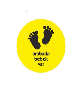 Arabada Bebek Var Sticker 16CM