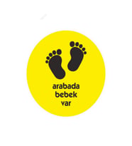 Arabada Bebek Var Sticker 16CM